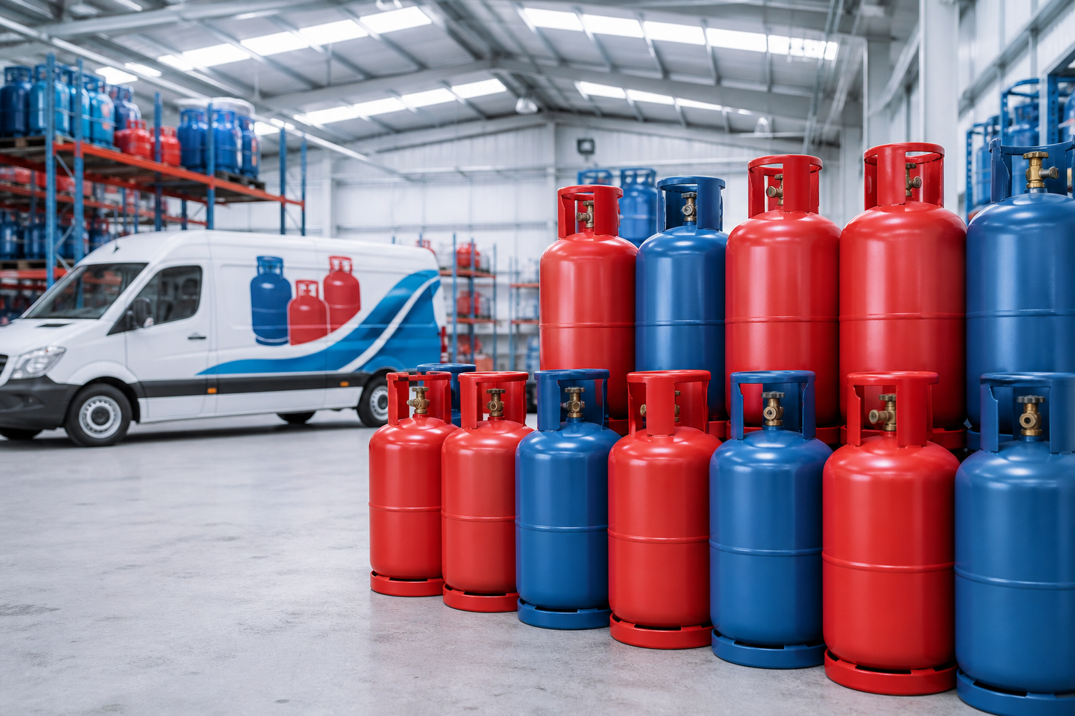 LPG gas cylinders at EnergySolutions depot